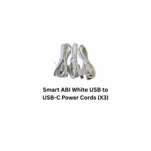 Smart ABI White USB to USB-C Power Cords (X3)