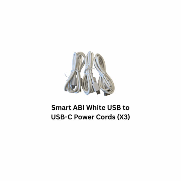 Smart ABI White USB to USB-C Power Cords (X3)